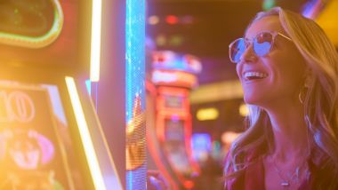woman on slots