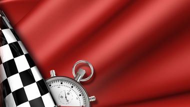Stop watch and racing flag